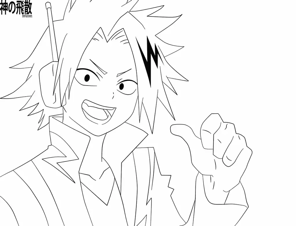 Eijiro Kirishima Coloring Pages 8