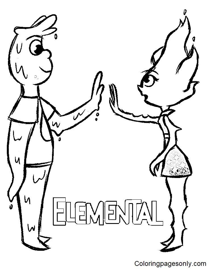 Elemental Coloring Pages 12