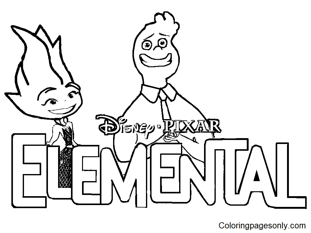 Elemental Coloring Pages 3