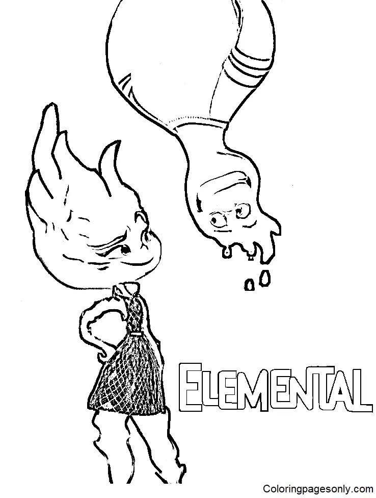 Elemental Coloring Pages 8