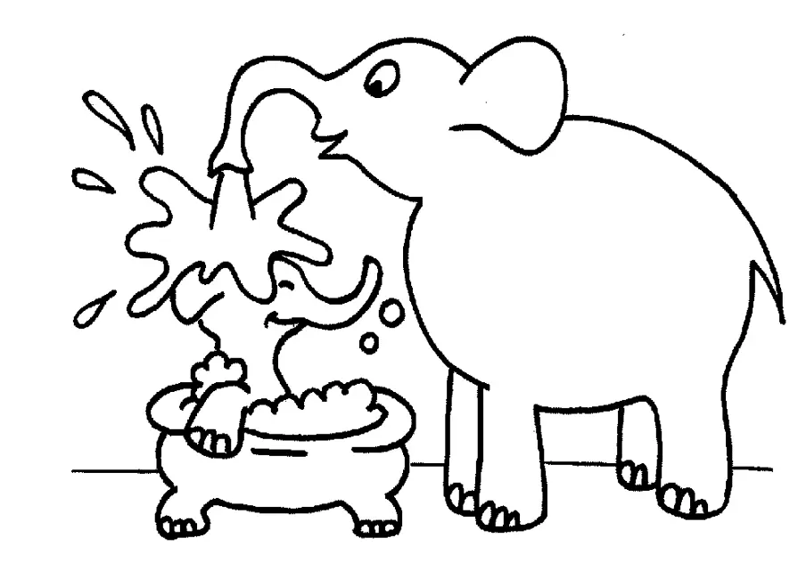 Elefant Ausmalbilder 1