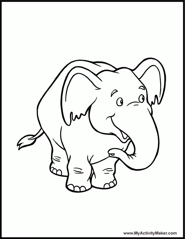 Elefant Ausmalbilder 6