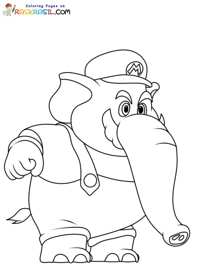 Elefant Mario Ausmalbilder