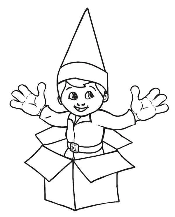 Desenhos de Elfo Na Prateleira Para Colorir 13
