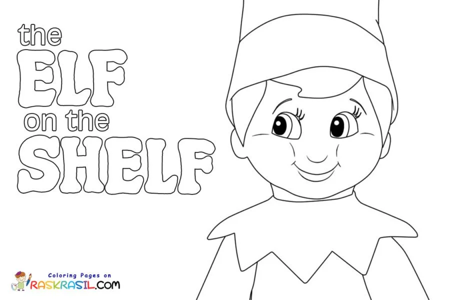 Desenhos de Elfo Na Prateleira Para Colorir 44