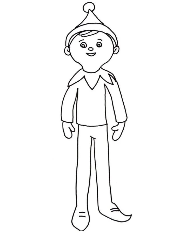 Desenhos de Elfo Na Prateleira Para Colorir 69