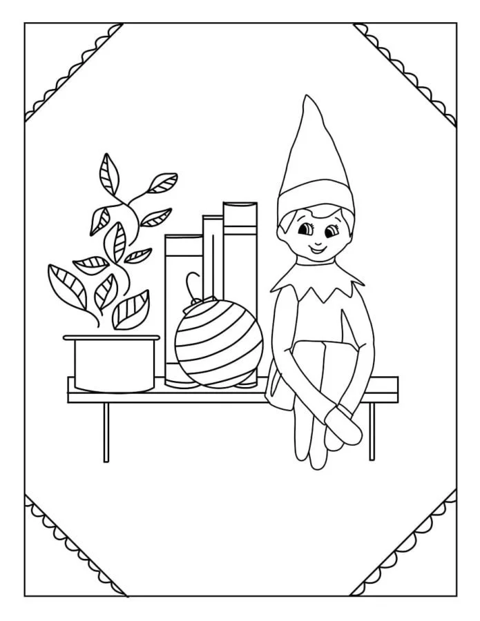 Elf on the Shelf Coloring Pages 73