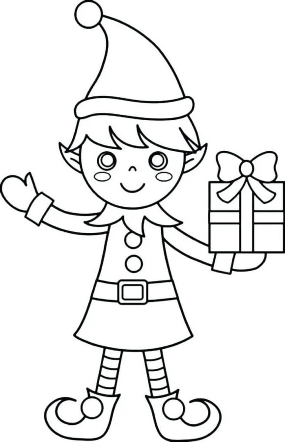 Desenhos de Elfo Na Prateleira Para Colorir 76