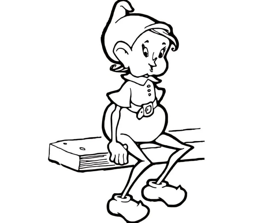 Desenhos de Elfo Na Prateleira Para Colorir 9