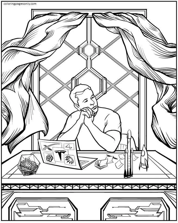 Elon Musk Coloring Pages 3