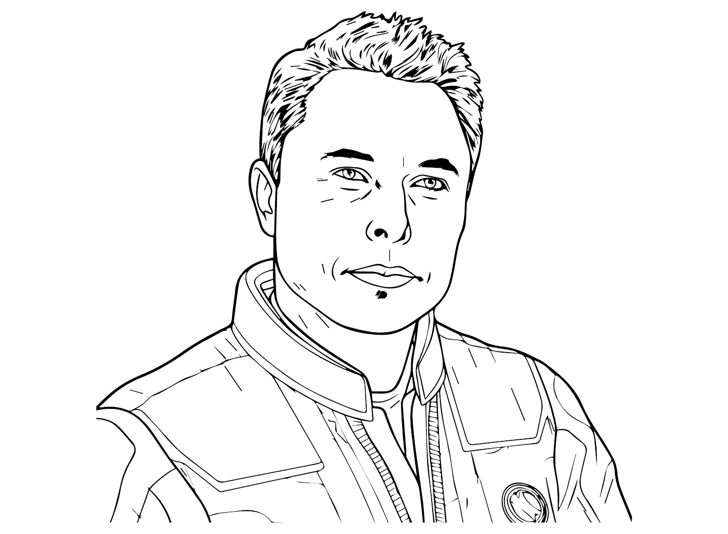 Desenhos de Elon Musk Coloring Pages