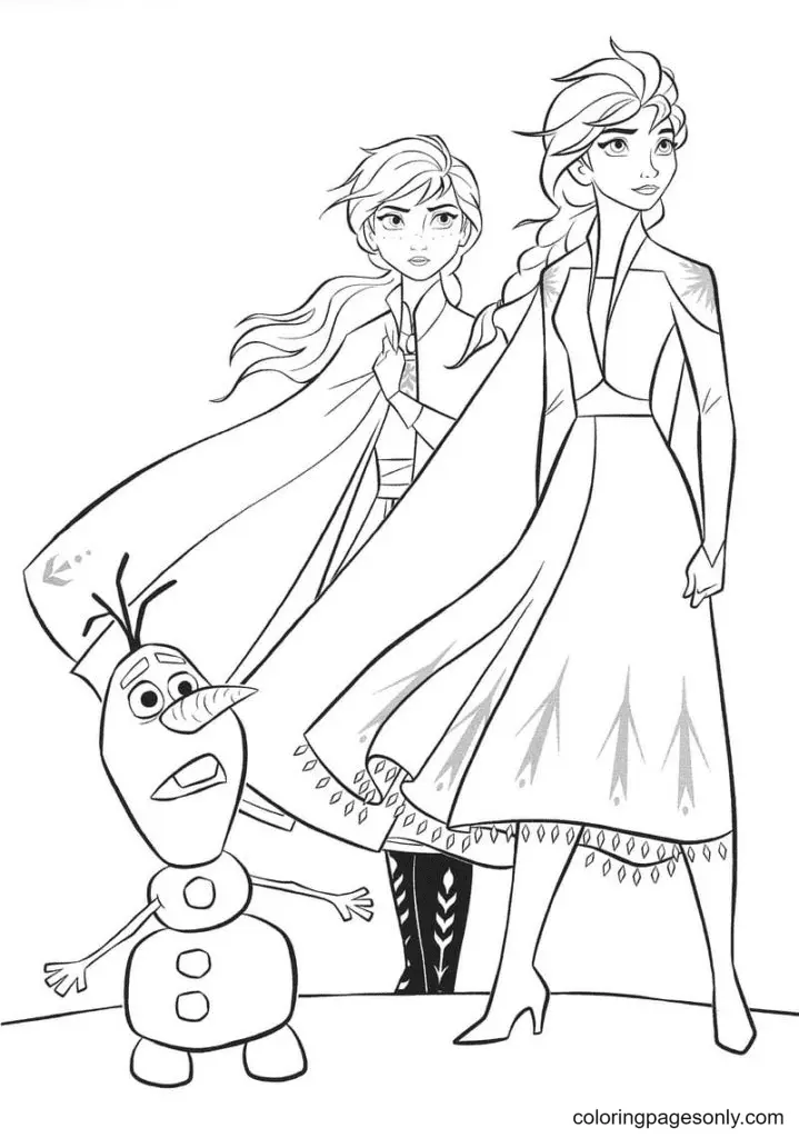 Elsa and Anna Coloring Pages 21
