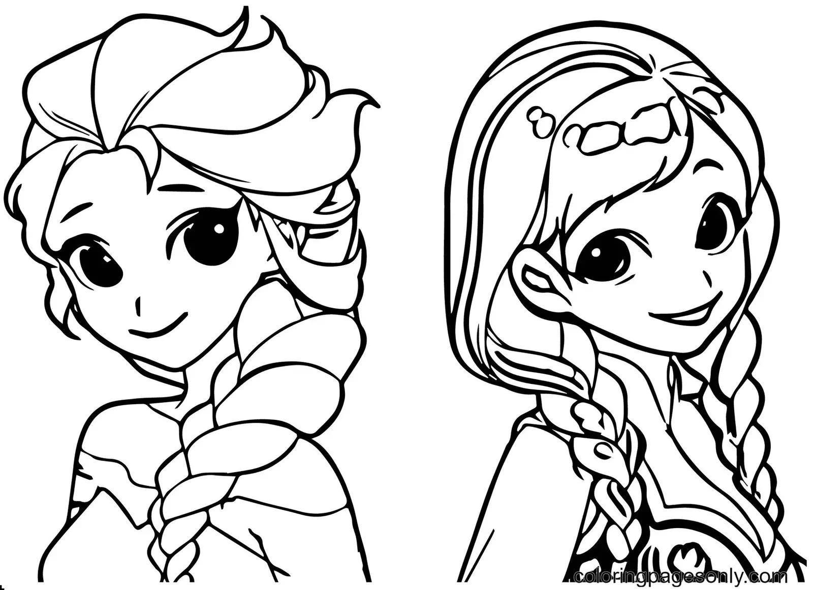 Elsa and Anna Coloring Pages 27