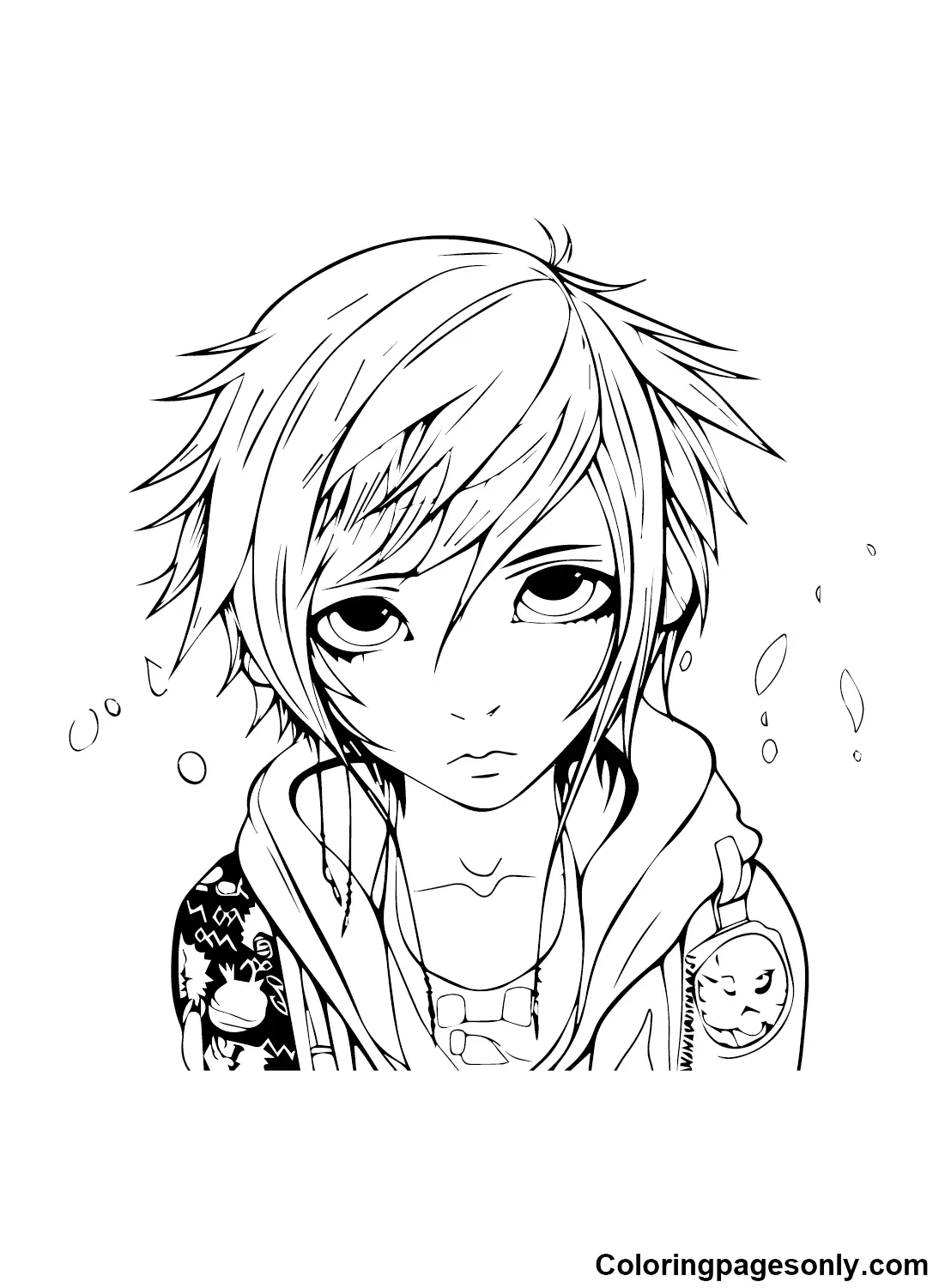 Emo Coloring Pages 1