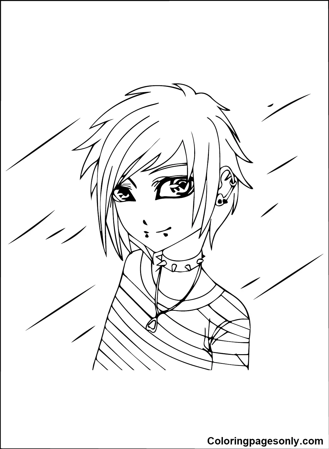 Emo Coloring Pages 12