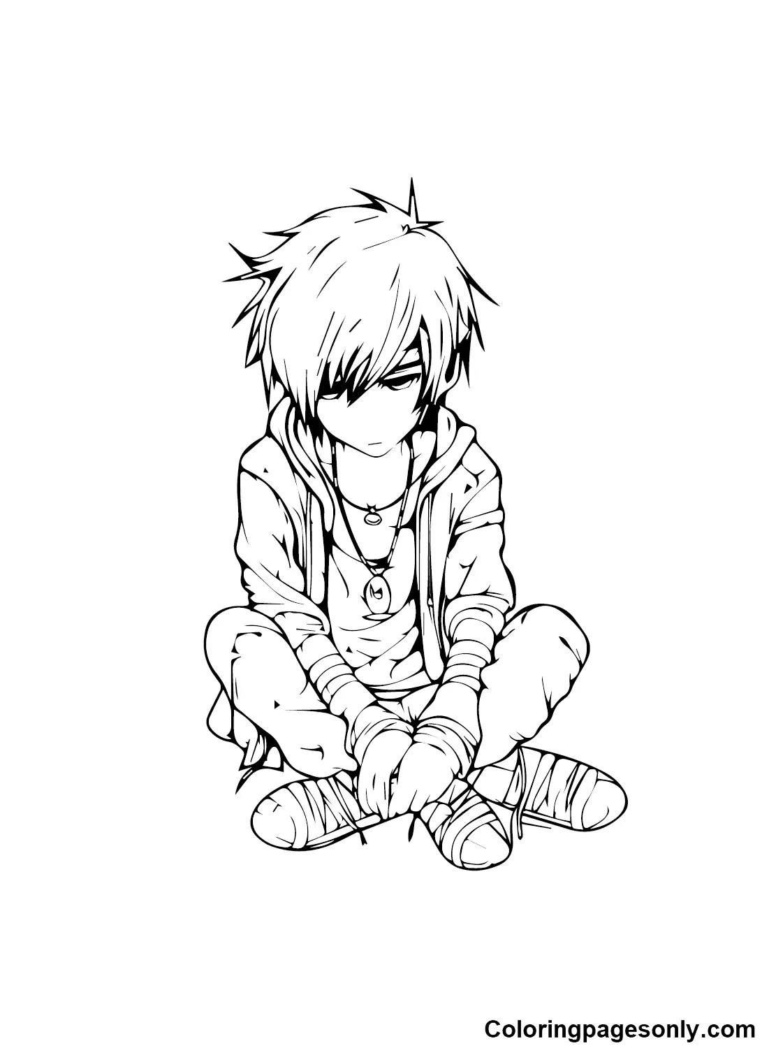 Emo Coloring Pages 14