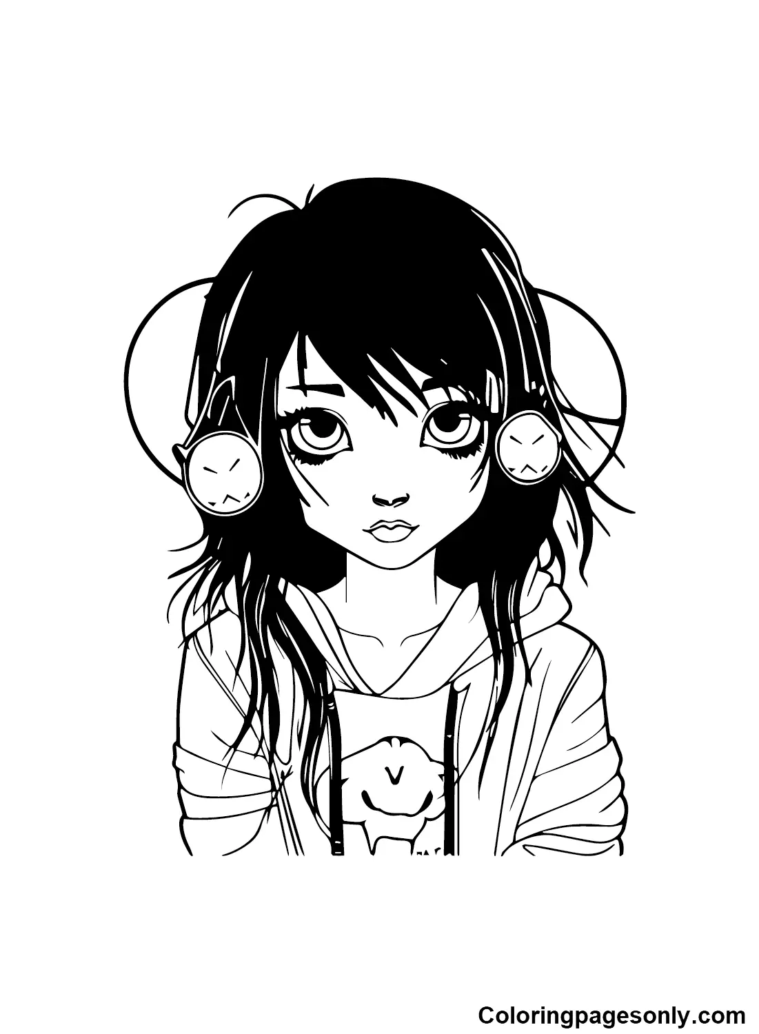 Emo Coloring Pages 16