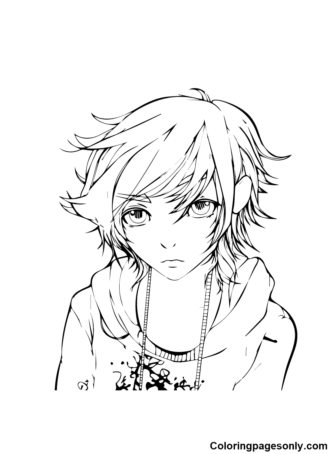 Emo Coloring Pages 17
