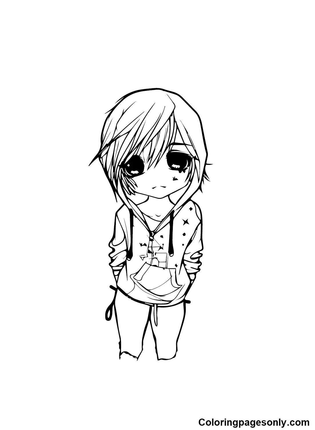 Emo Coloring Pages 19
