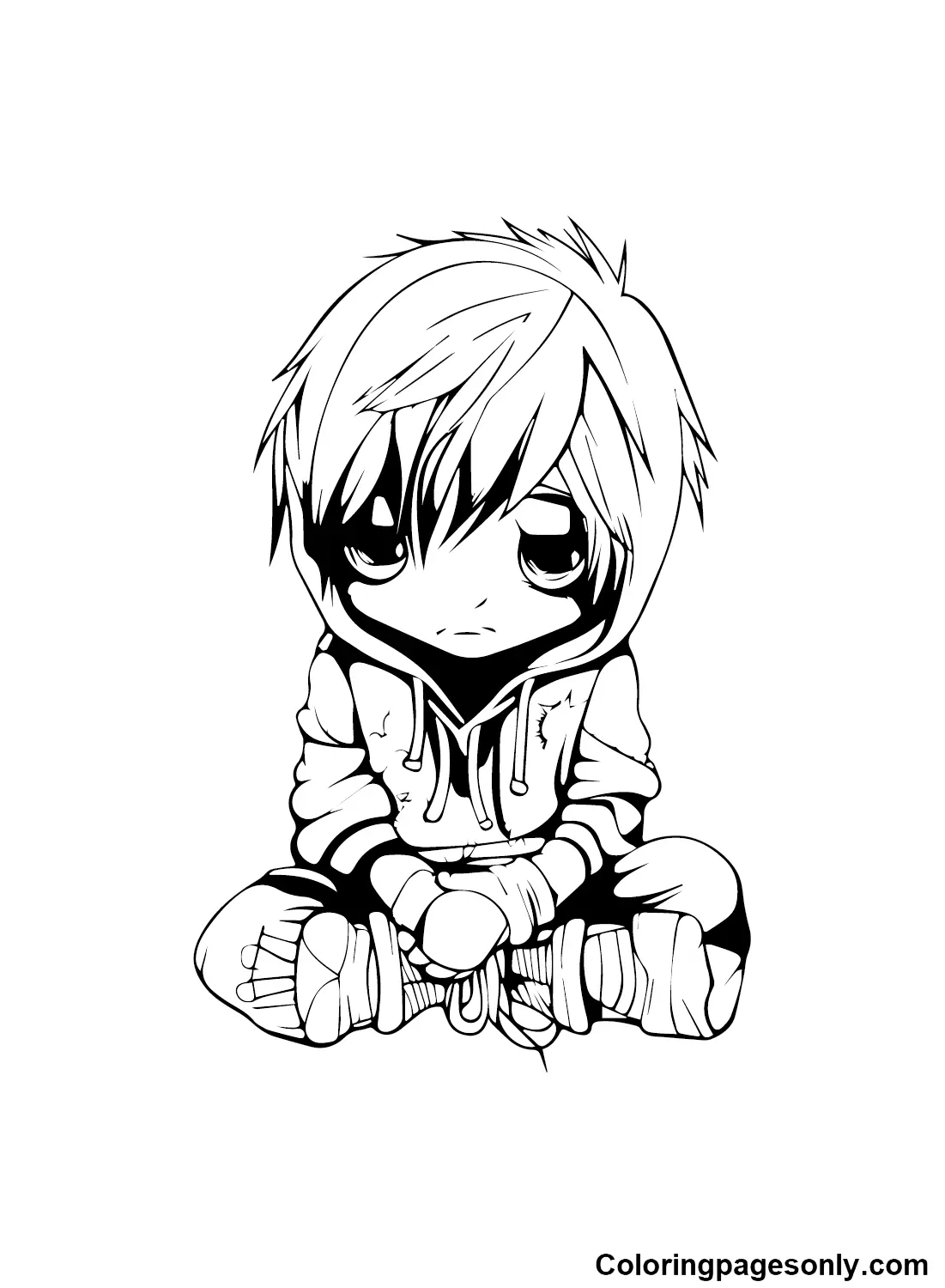 Emo Coloring Pages 22