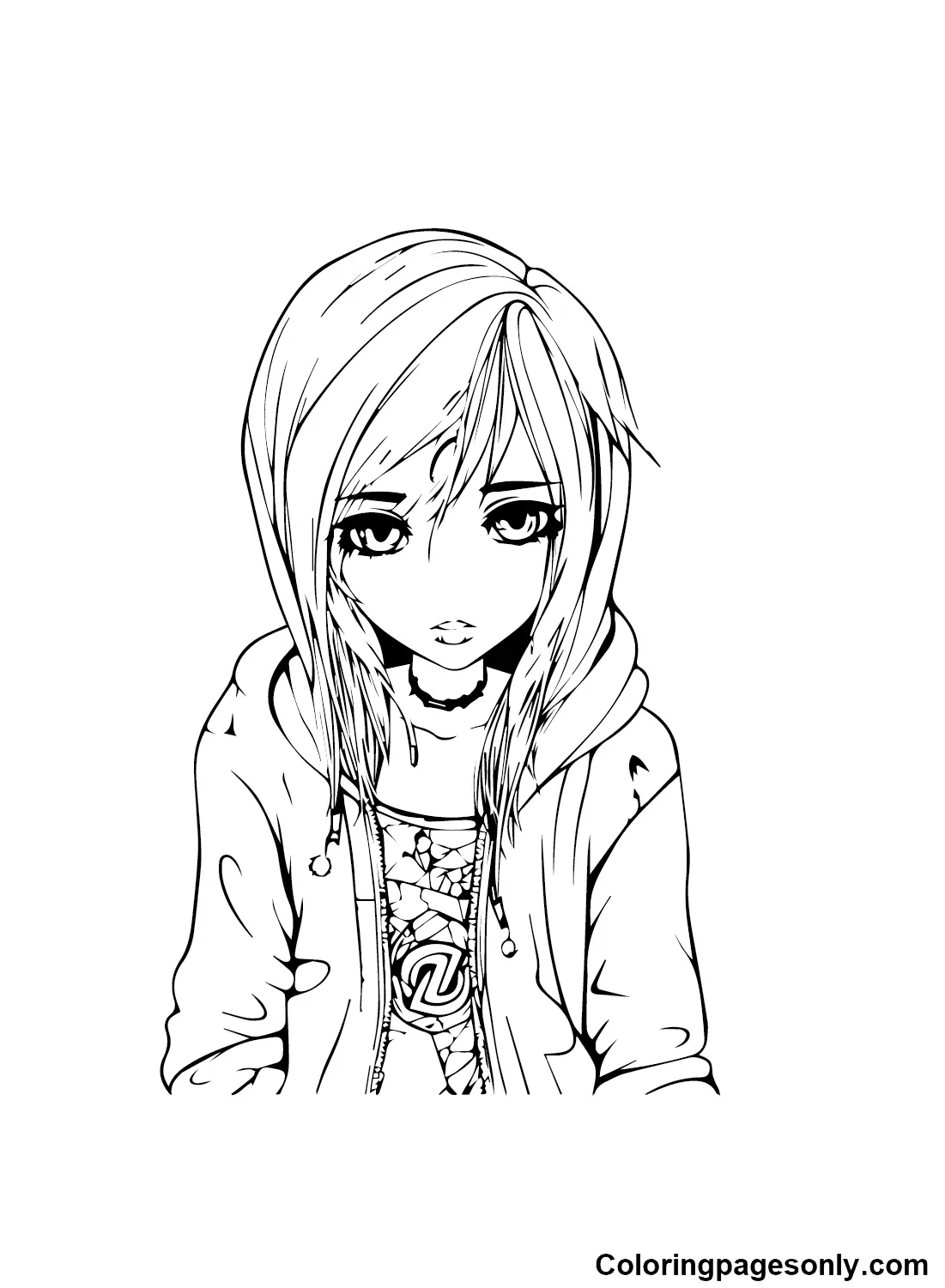 Emo Coloring Pages 3