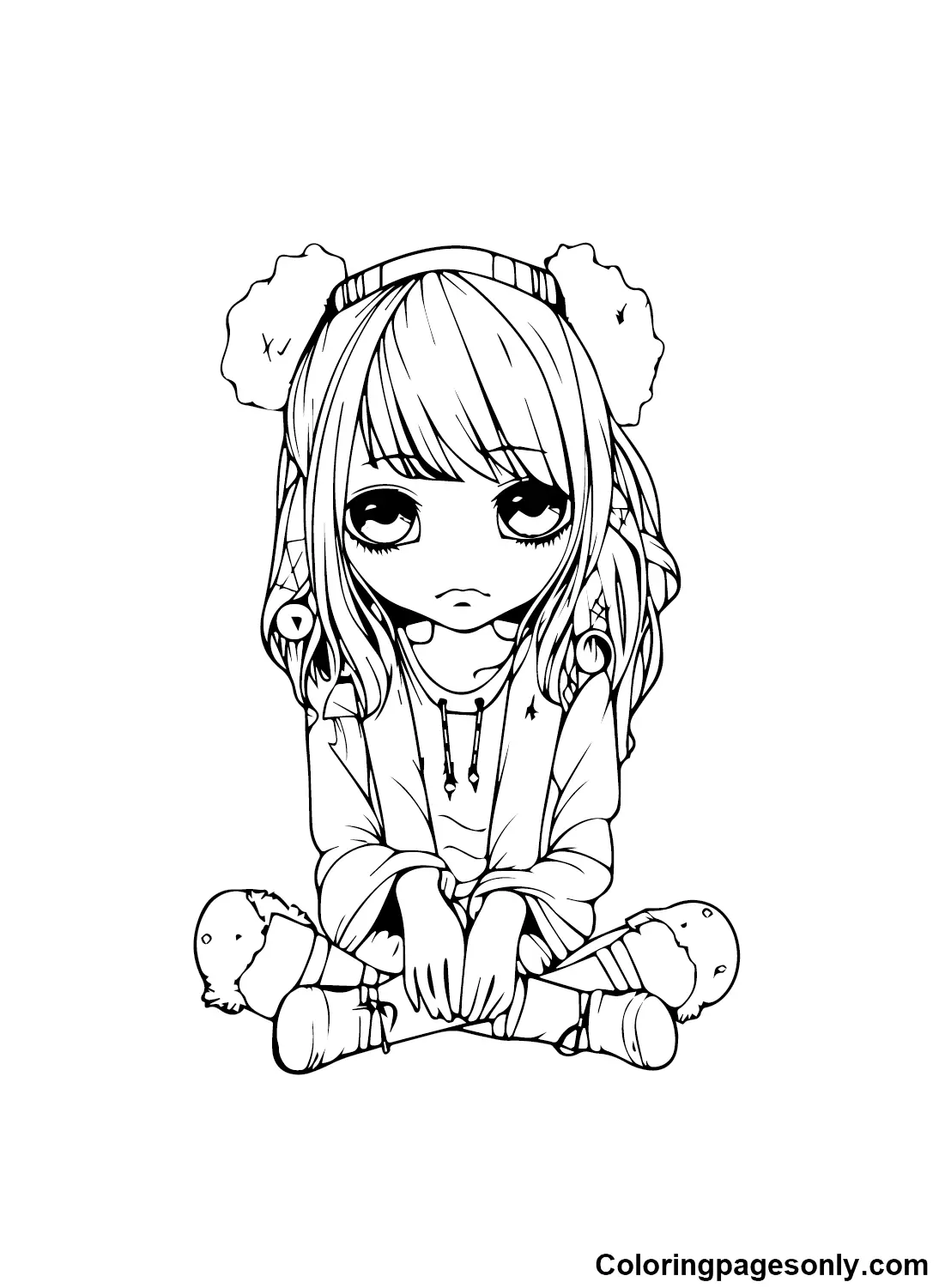 Emo Coloring Pages 4