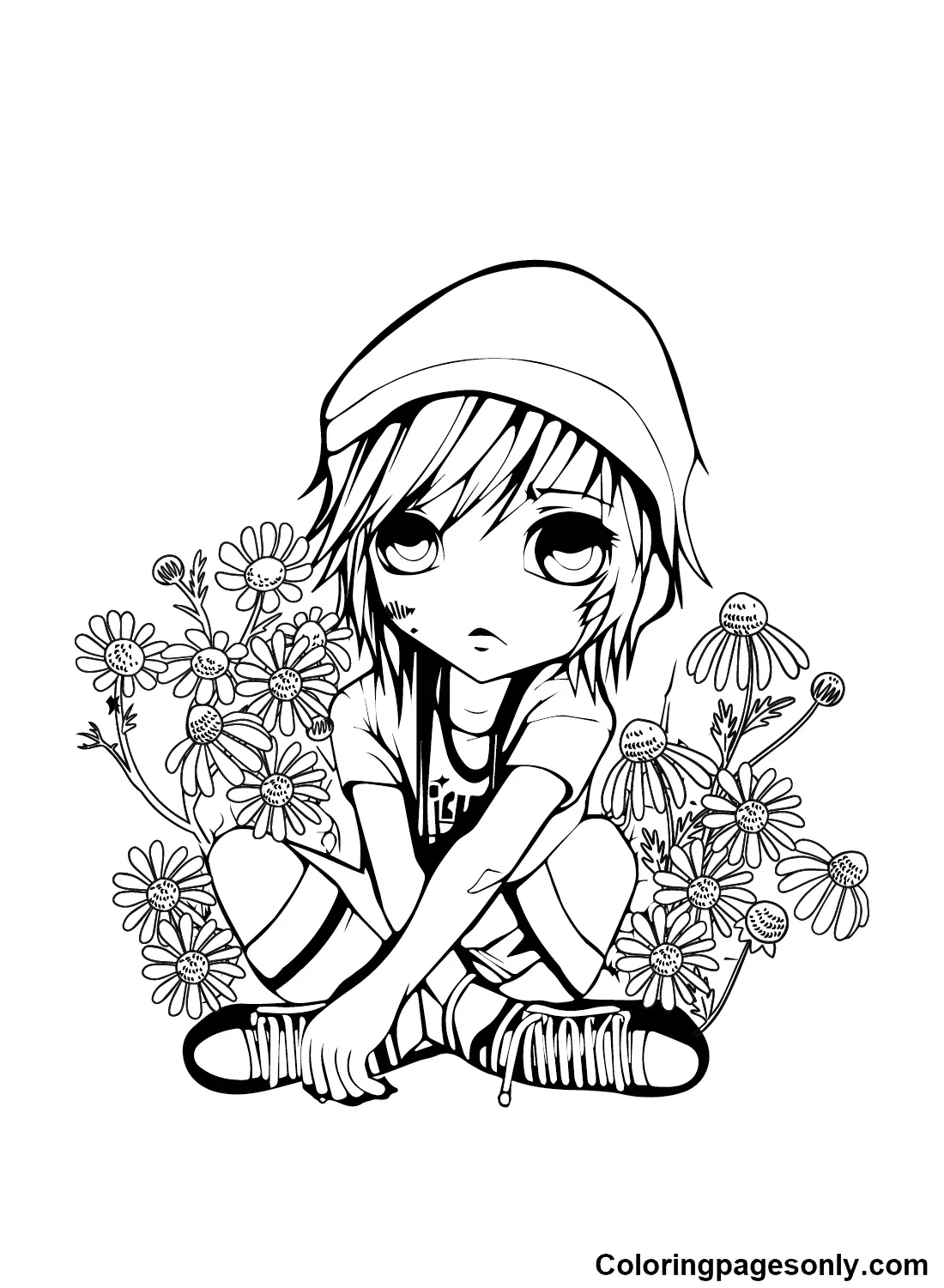 Emo Coloring Pages 6