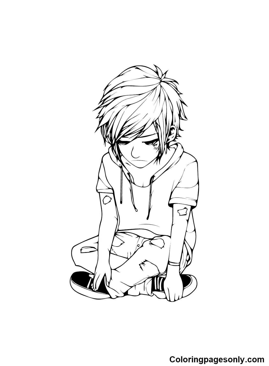 Emo Coloring Pages 7