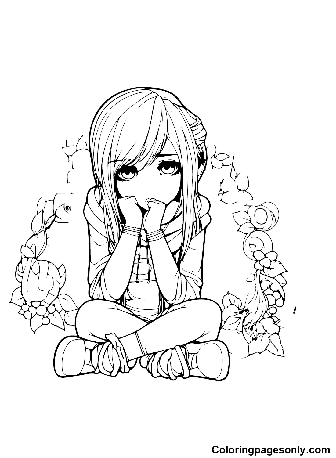 Emo Coloring Pages 9