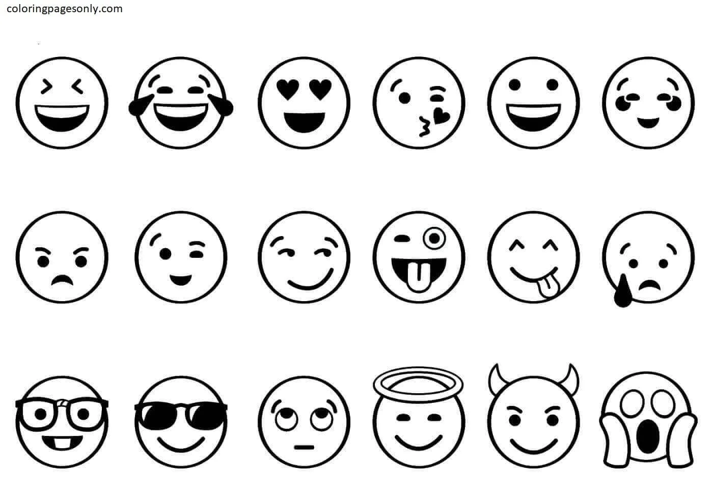 Emoji Ausmalbilder 1