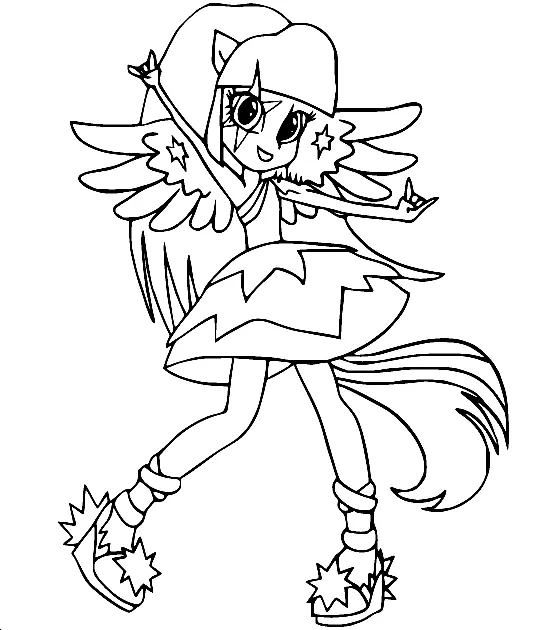 Equestria Girls Para Colorear 42