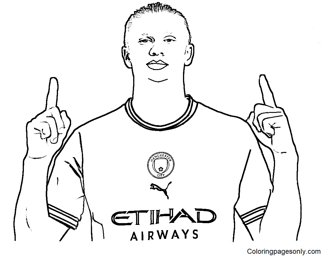 Erling Haaland Coloring Pages 1