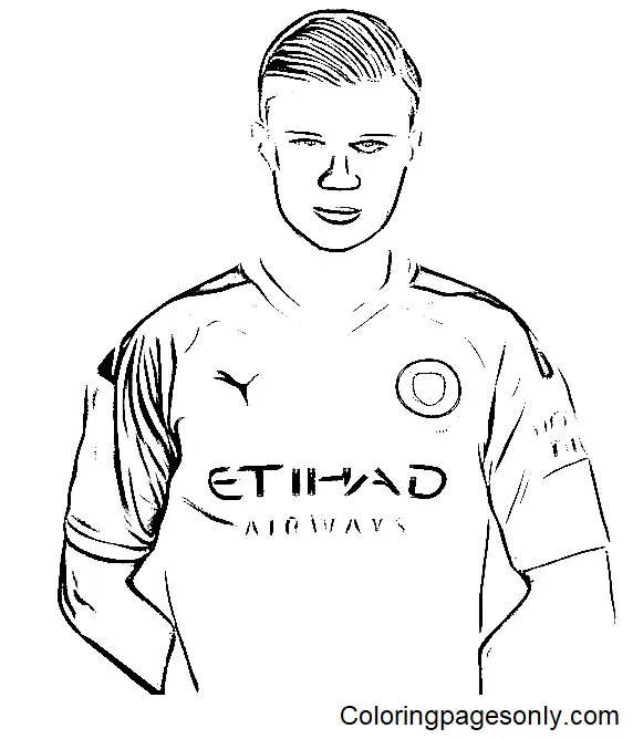 Erling Haaland Coloring Pages 10