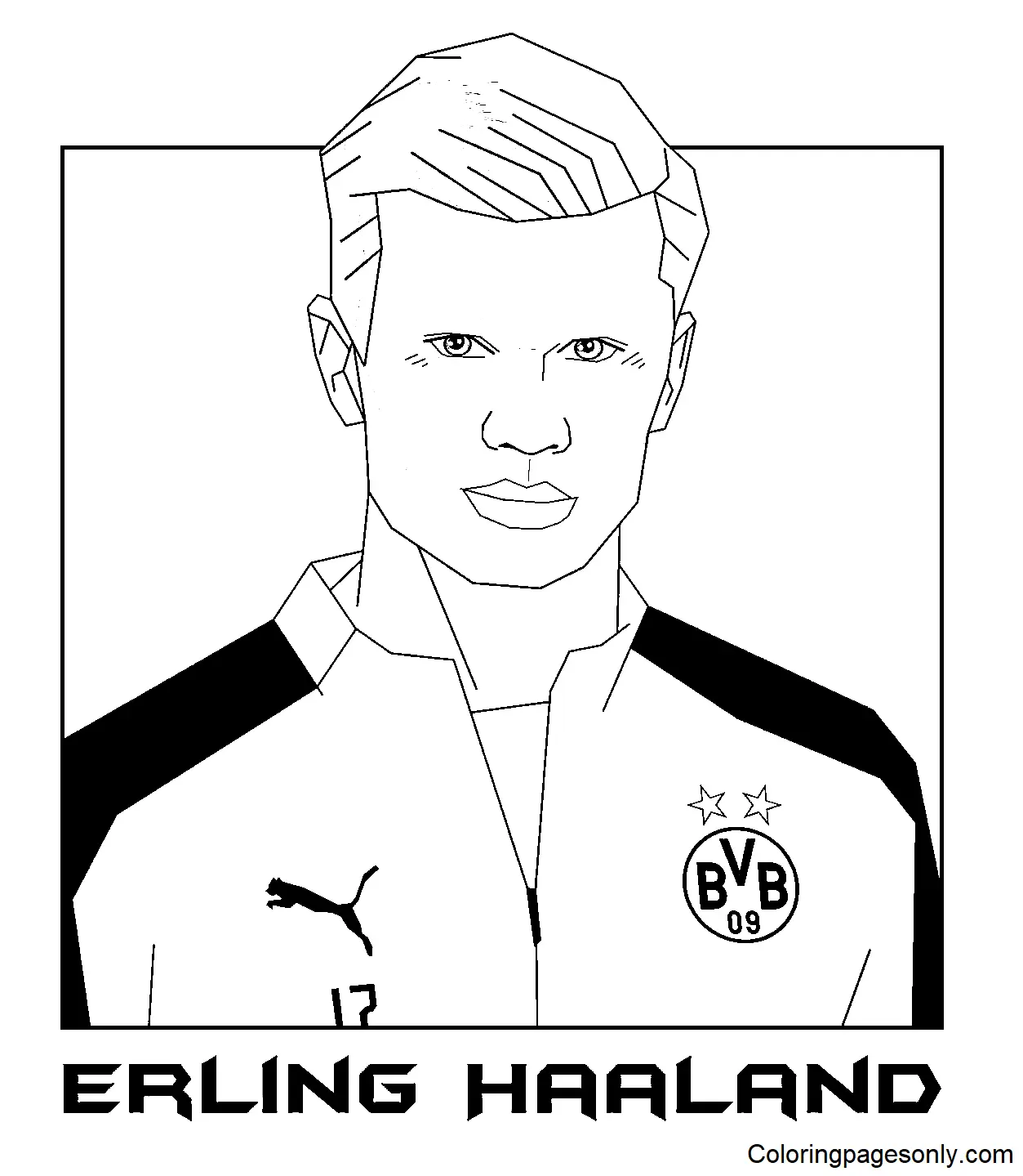 Erling Haaland Coloring Pages 14