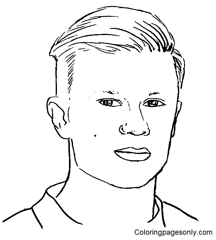 Erling Haaland Coloring Pages 15