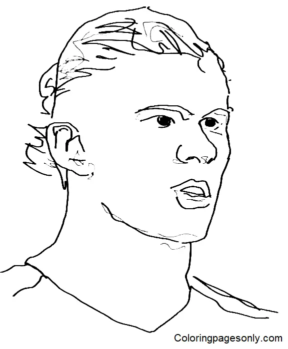 Erling Haaland Coloring Pages 16