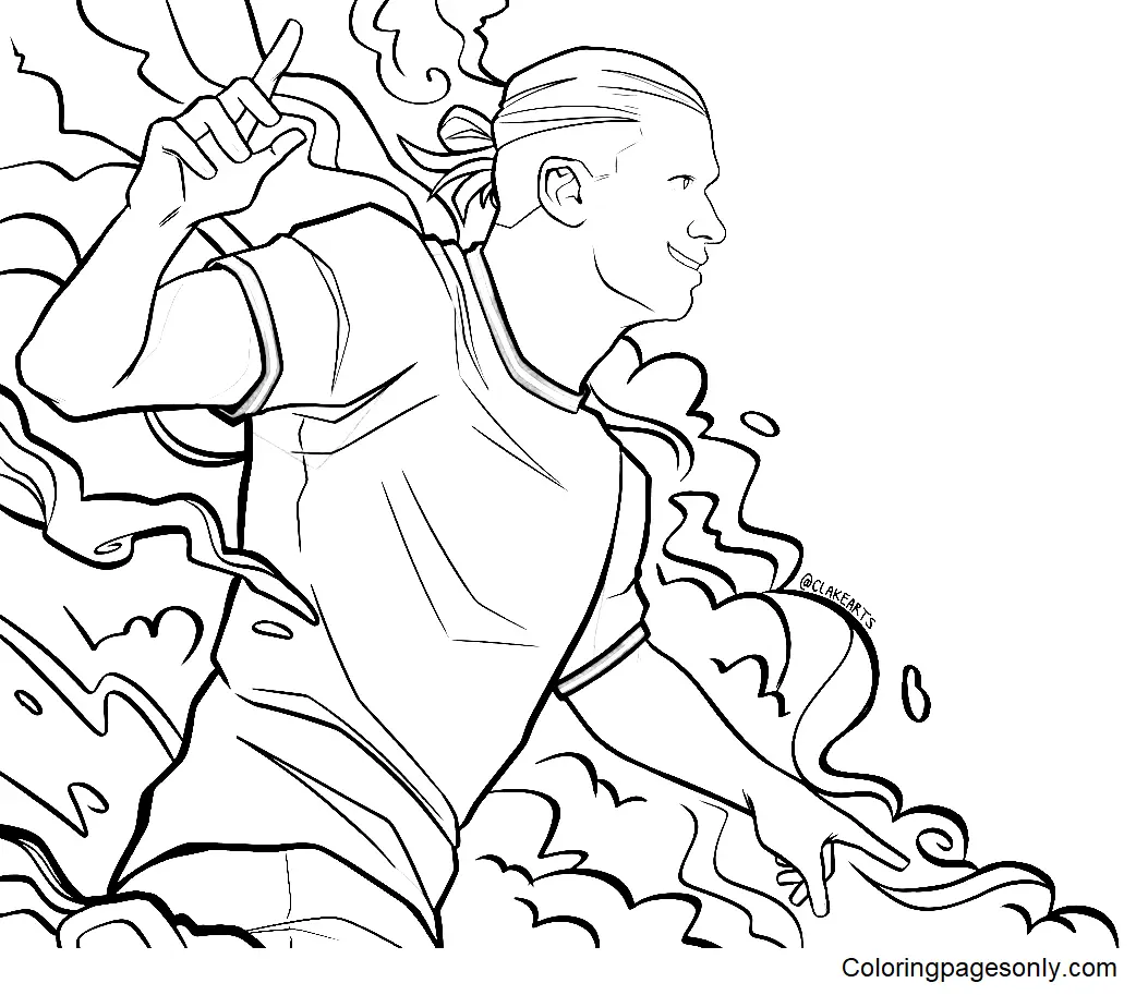 Erling Haaland Coloring Pages 18