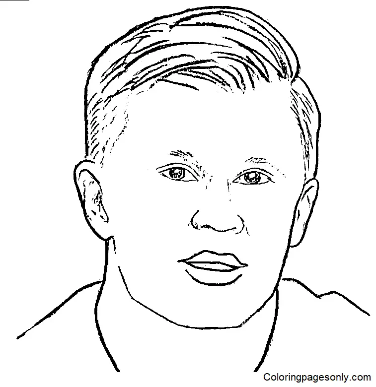 Erling Haaland Coloring Pages 21