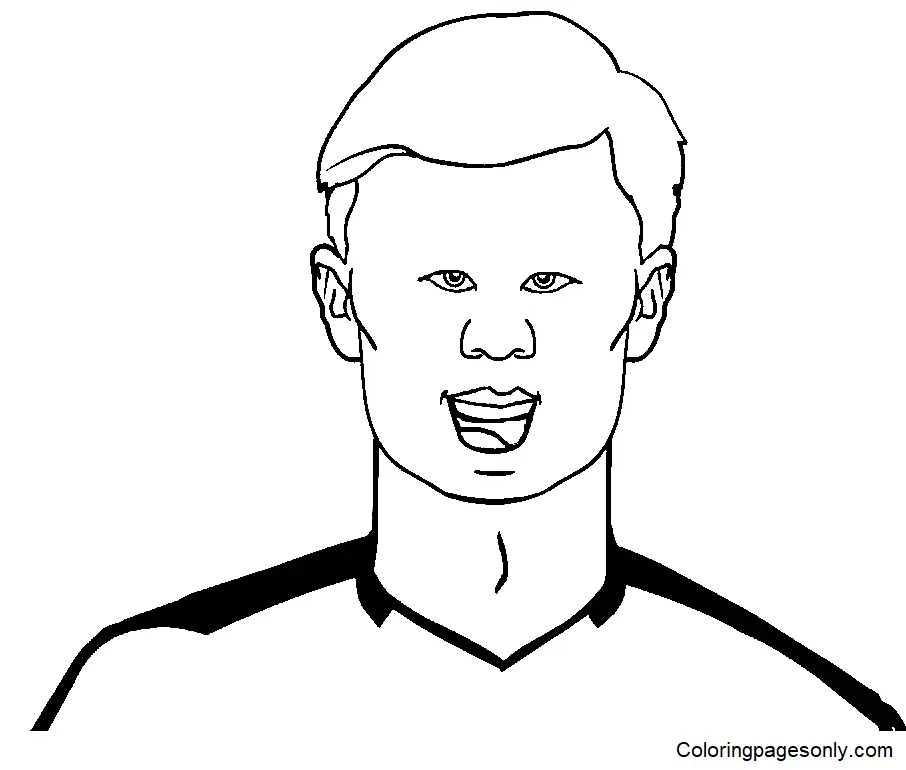 Erling Haaland Coloring Pages 24