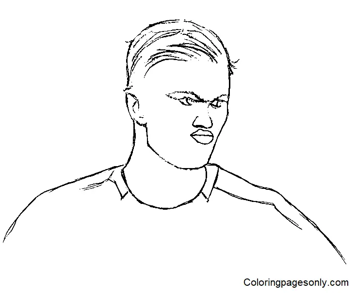 Erling Haaland Coloring Pages 25