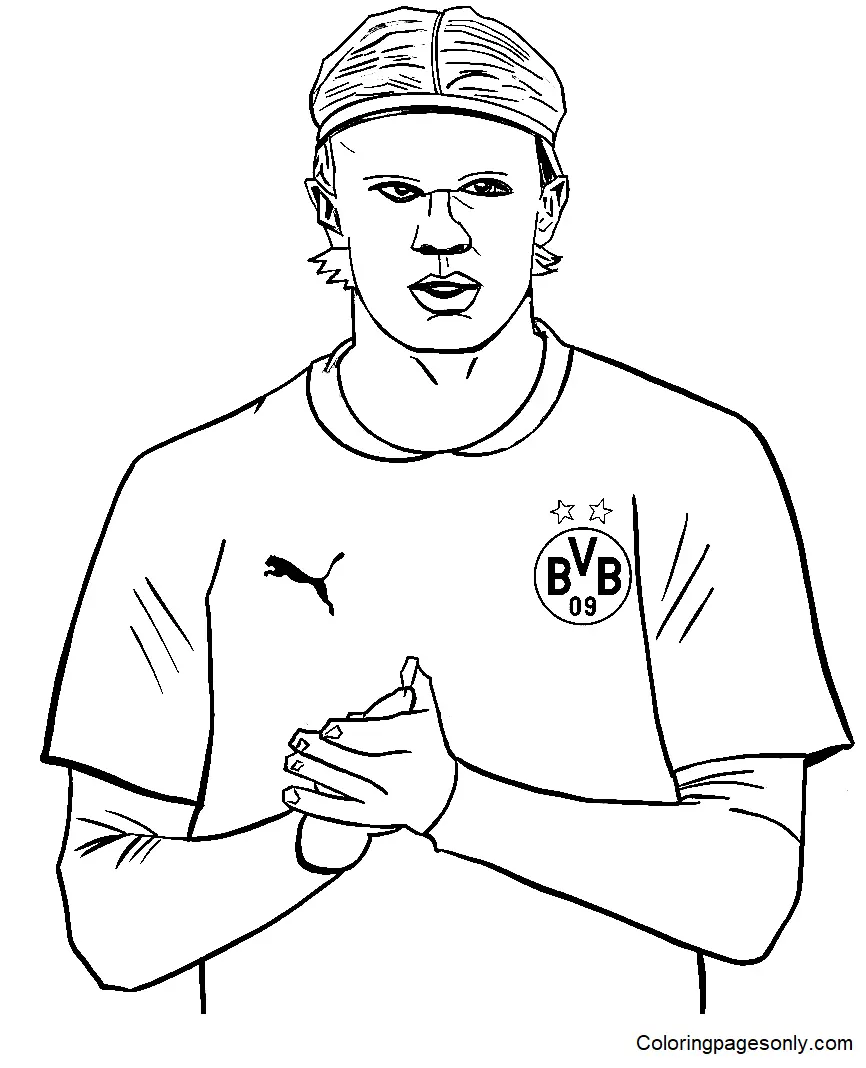 Erling Haaland Coloring Pages 3