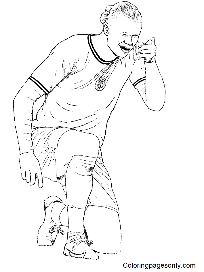 Erling Haaland Coloring Pages 4