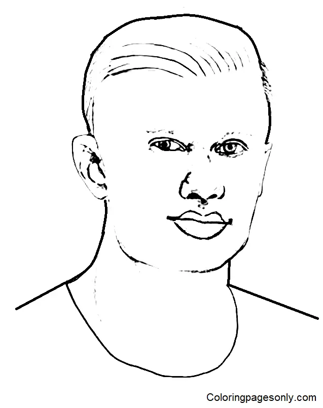 Erling Haaland Coloring Pages 5