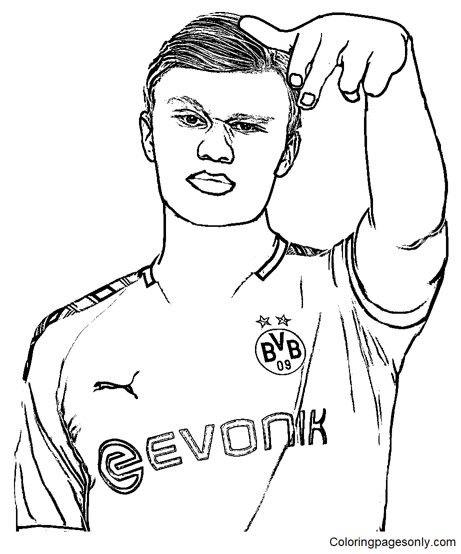 Erling Haaland Coloring Pages 7