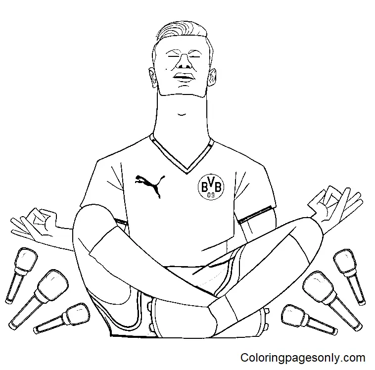 Erling Haaland Coloring Pages 8