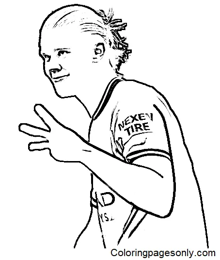 Erling Haaland Coloring Pages 9