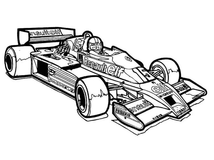 F1 Car Coloring Pages 5