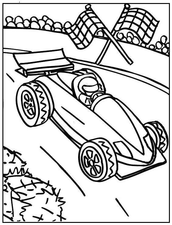 F1 Car Coloring Pages 9