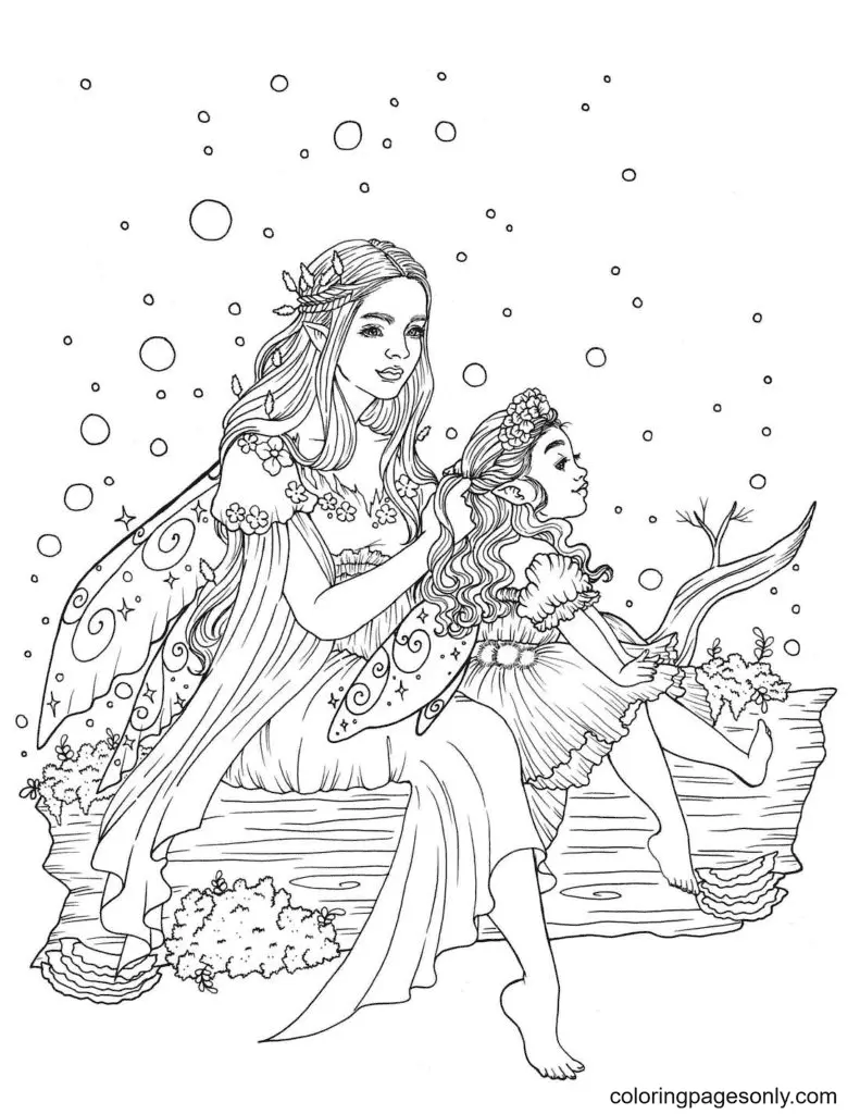 Desenhos de Fadas Para Colorir 35