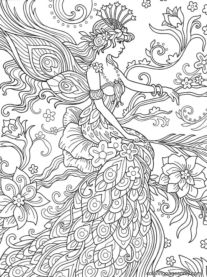 Desenhos de Fadas Para Colorir 53